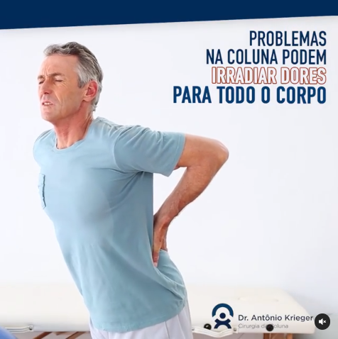 Problemas na coluna podem irradiar dores para todo o corpo